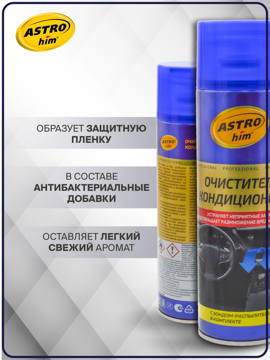 Очиститель кондиционера Astrohim аэрозоль 650мл (АС-8606)