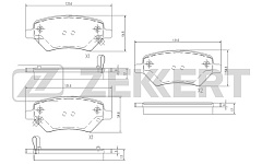 Колодки передние для Mazda/BS1228/ZEKKERT