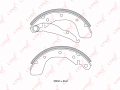Колодки задние для Daewoo Nexia/Chevrolet Lanos/Sens/бараб/CV202/BS1800/LYNX